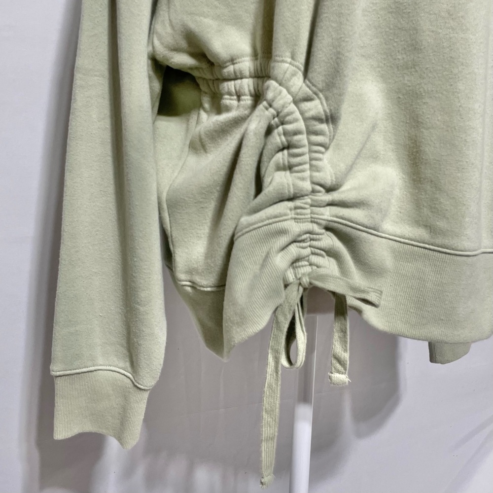 Knox Rose Ruched Side Long Sleeve Mock Neck Sweatshirt Light Green Size XXL - Picture 8 of 15